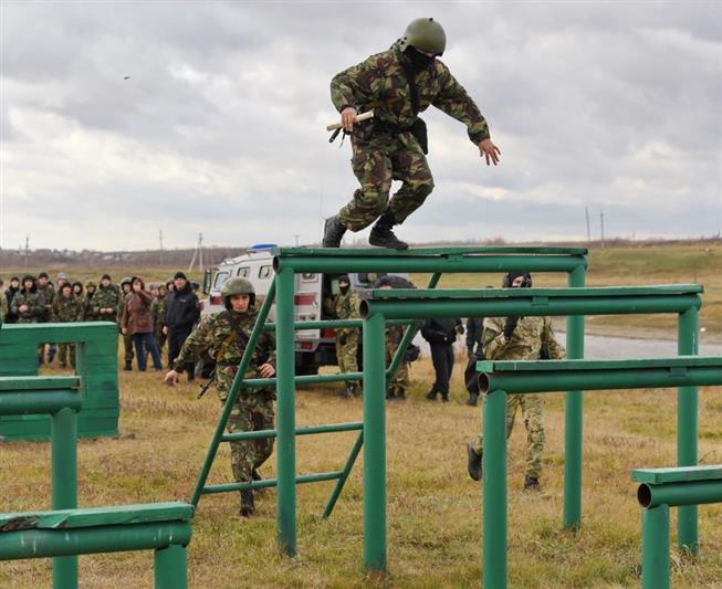 Омский ОМОН отпраздновал своё 27-летие военизированной эстафетой