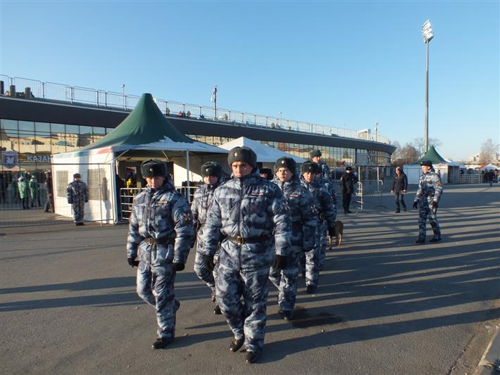 Росгвардия и полиция успешно выполнили задачи по охране общественного порядка на футбольном матче между командами «Рубин» - «Зенит» в Казани