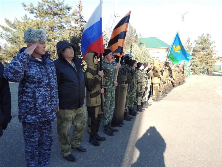 Росгвардия поздравила элистинский юнармейский клуб с годовщиной образования