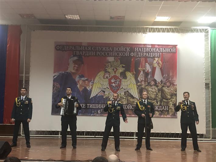 Ансамбль песни и пляски Северо-Кавказского округа Росгвардии выступил в назрановском полку 