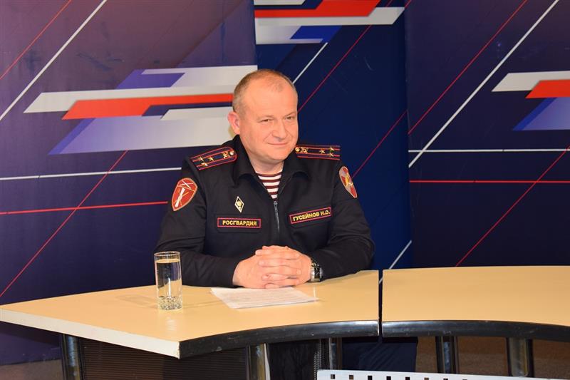 Начальник дагестанского ЦЛРР Росгвардии стал гостем программы республиканского телевидения