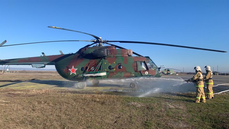 В Чеченской Республике военнослужащие и сотрудники ОГВ(с) провели  противопожарную  тренировку