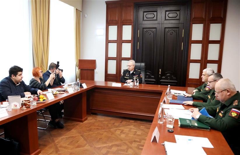 Представители пресс-службы Южного округа Росгвардии приняли участие во встрече военного прокурора Южного военного округа с журналистами