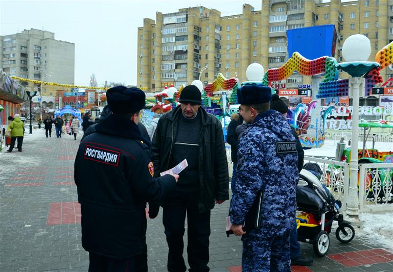 В Тамбове Росгвардия проводит акцию «Безопасный новый год».