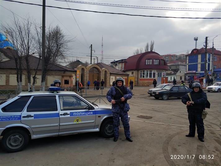Росгвардия обеспечила охрану общественного порядка на Северном Кавказе в период празднования Нового года и Рождества Христова
