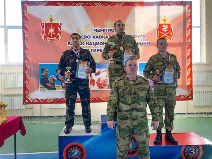 Определились победители чемпионата Северо-Кавказского округа Росгвардии по гиревому спорту
