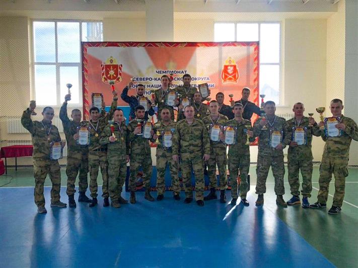 Определились победители чемпионата Северо-Кавказского округа Росгвардии по гиревому спорту