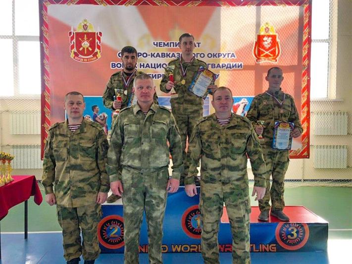 Определились победители чемпионата Северо-Кавказского округа Росгвардии по гиревому спорту
