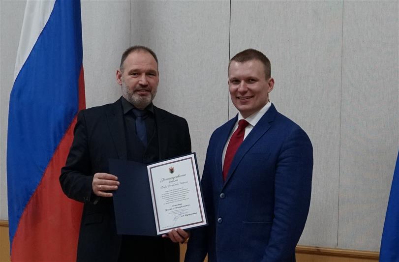 Представитель пресс-службы управления Росгвардии по Карелии награждён благодарственным письмом главы республики 
