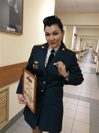 Военнослужащая Росгвардии удостоена наград всероссийской общественной организации «Трудовая доблесть России»