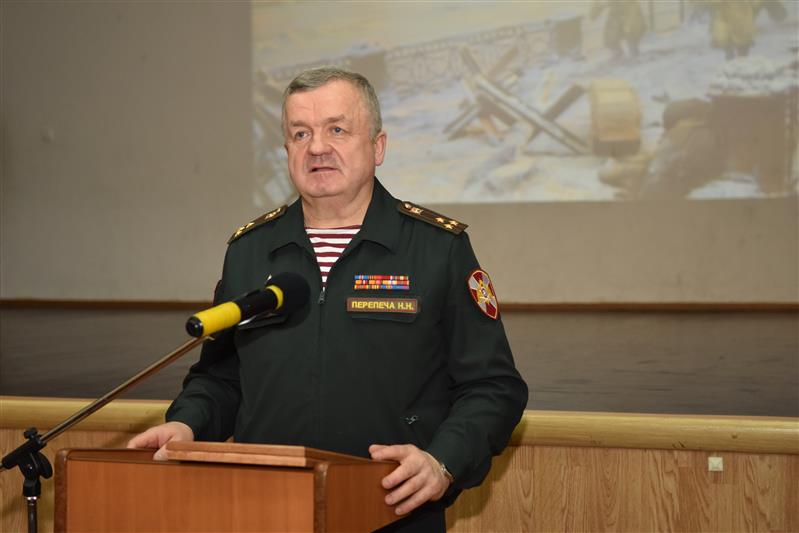 В МПКУ им. М.А. Шолохова ВНГ РФ состоялась тематическая встреча «Непокоренный город», приуроченная к 76-летию со Дня полного освобождения Ленинграда от немецко-фашистской блокады