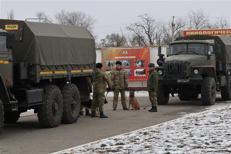 В Зеленокумске проходят сборы специалистов-кинологов Северо-Кавказского округа Росгвардии