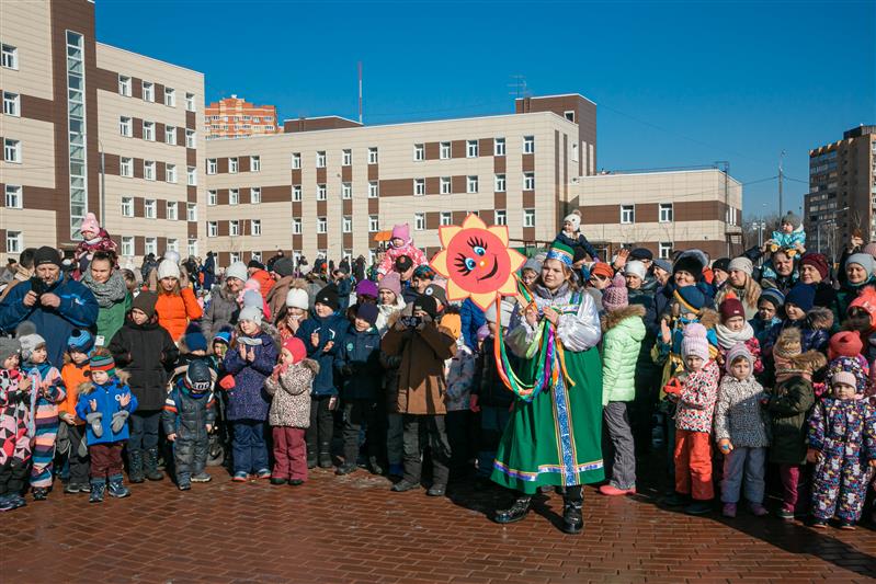 В Балашихе на территории микрорайона, прилегающего к ОДОН им. Ф.Э. Дзержинского, прошли масленичные гуляния 