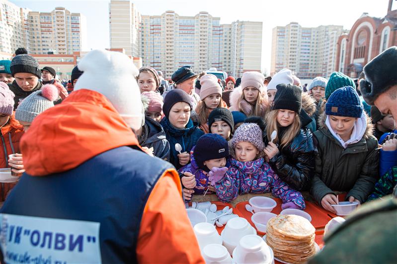 В Балашихе на территории микрорайона, прилегающего к ОДОН им. Ф.Э. Дзержинского, прошли масленичные гуляния