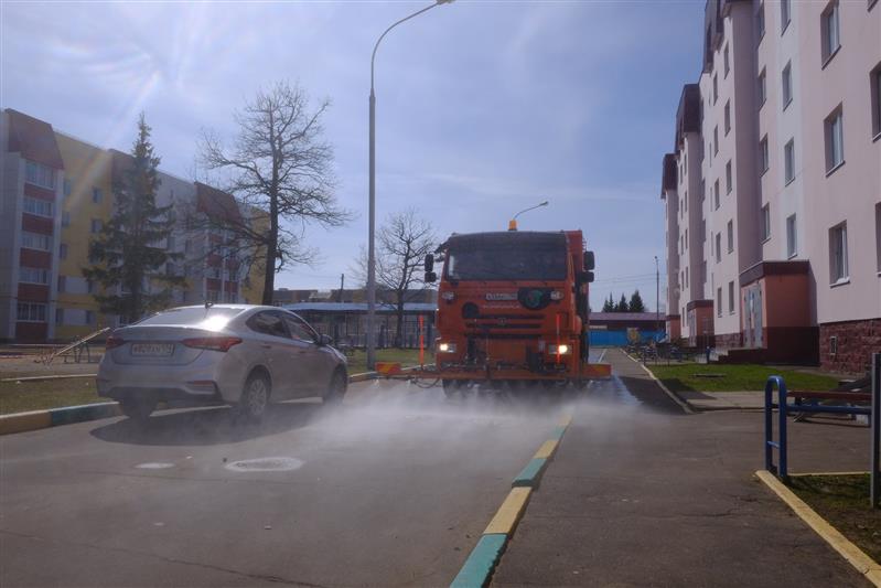 В подмосковном Ашукино проведена санитарная обработка военного городка бригады оперативного назначения Центрального округа Росгвардии
