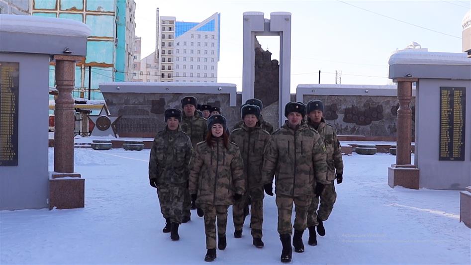В Якутии личный состав Росгвардии принял участие в акции «Песни Победы» 
