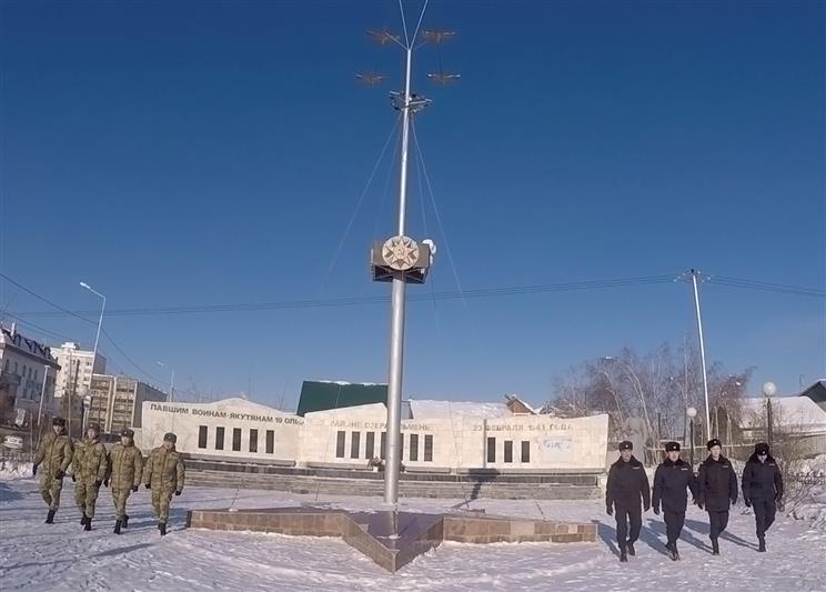 В Якутии личный состав Росгвардии принял участие в акции «Песни Победы» 