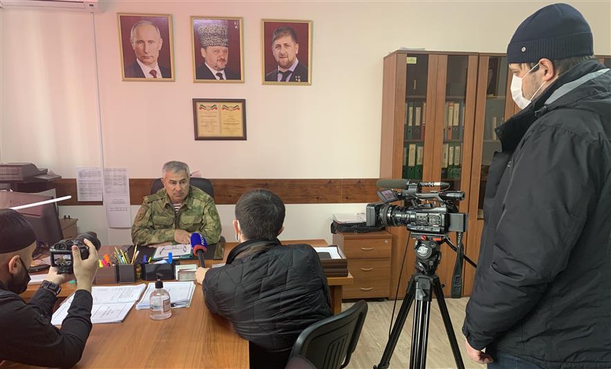 Чеченские журналисты сняли телесюжет о медиках Росгвардии