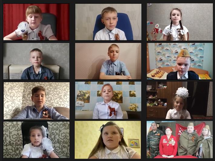 В Кузбассе ветеран Росгвардии и более 300 школьников исполнили песню «День Победы» в прямом эфире