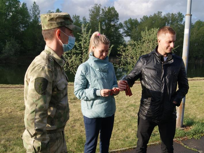 Росгвардейцы из Хакасии присоединились к акции «Георгиевская ленточка»