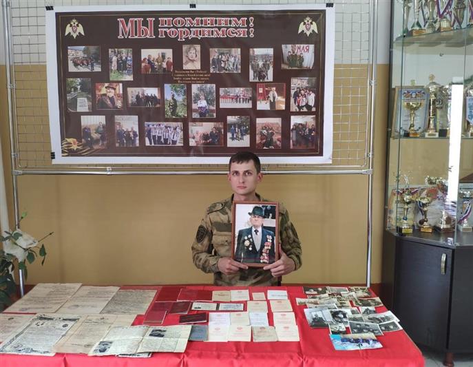  Росгвардеец из Кизляра рассказал о своём деде-фронтовике в рамках ведомственной акции ко Дню Победы