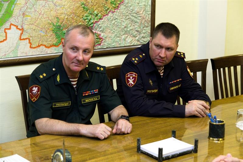 Врид командующего Сибирским округом Росгвардии представил губернатору Алтайского края нового руководителя территориального органа 