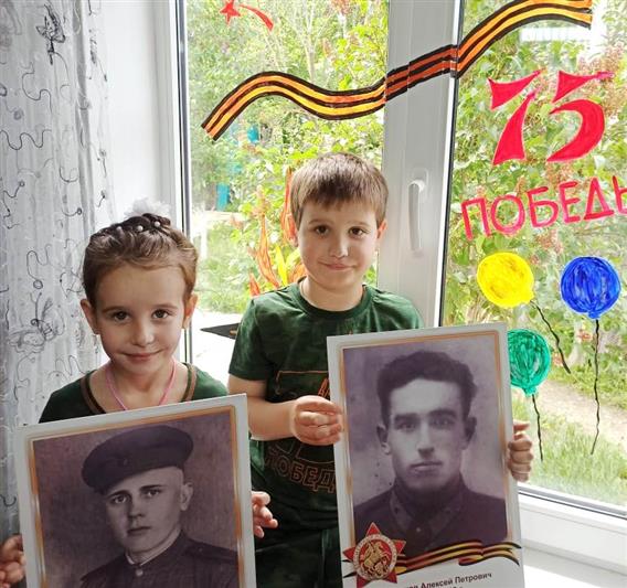 В Адыгее дети росгвардейцев приняли участие в патриотических акциях, посвященных Дню Победы 