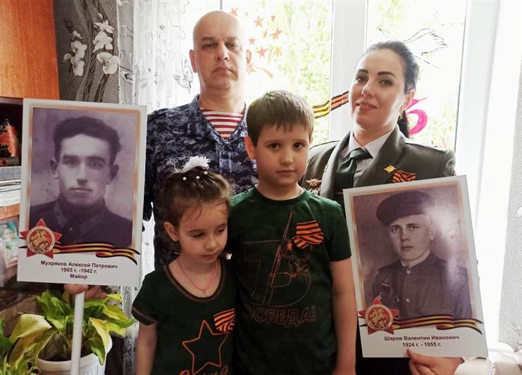 В Адыгее дети росгвардейцев приняли участие в патриотических акциях, посвященных Дню Победы 