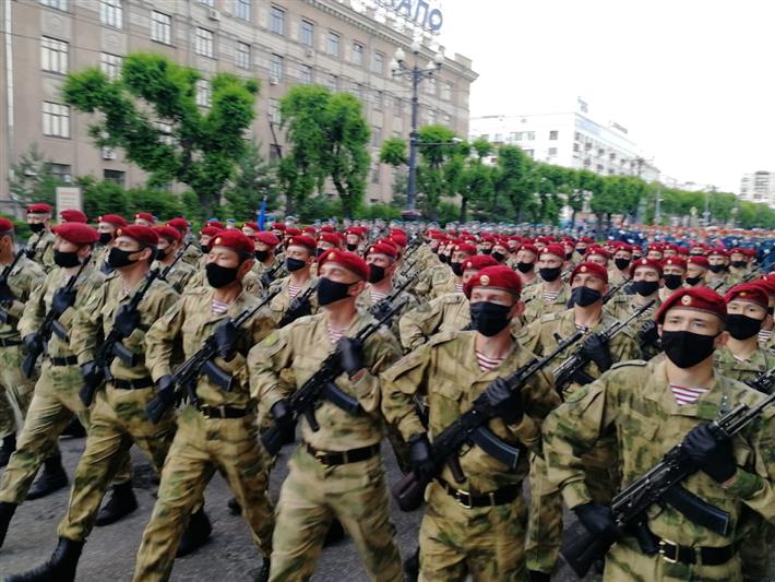 В Хабаровске прошла ночная репетиция Парада Победы