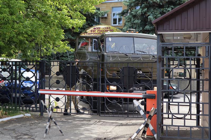 В Ставрополе росгвардейцы проводят дезинфекционные мероприятия