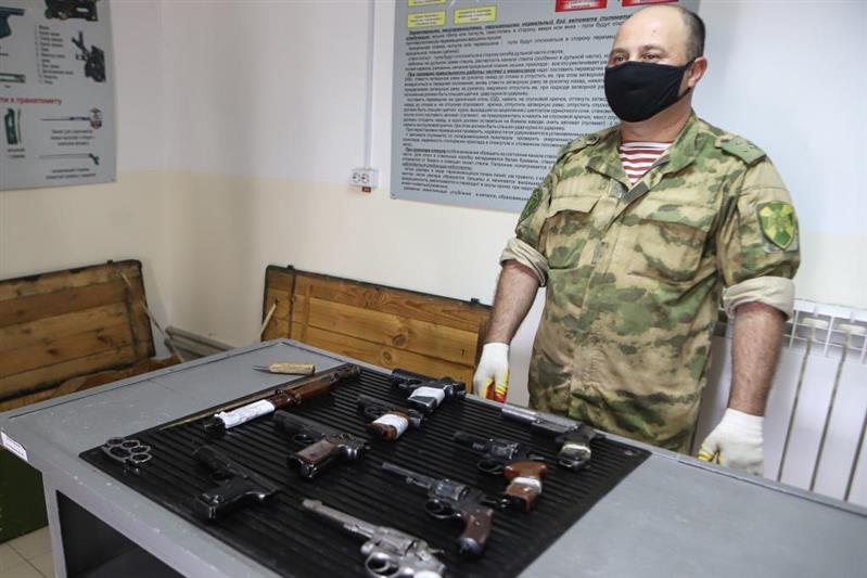 В Кабардино-Балкарии росгвардейцы приступили к уничтожению добровольно сданного и изъятого оружия