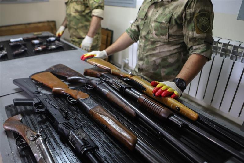 В Кабардино-Балкарии росгвардейцы приступили к уничтожению добровольно сданного и изъятого оружия