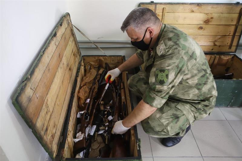 В Кабардино-Балкарии росгвардейцы приступили к уничтожению добровольно сданного и изъятого оружия