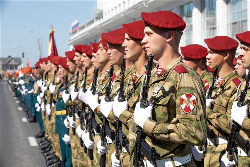 В столице Приволжья военнослужащие Росгвардии приняли участие в торжественном мероприятии «Марш Победы»