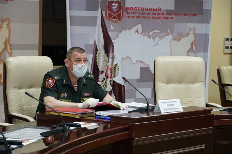Расширенным заседанием военного совета Восточного округа ВНГ РФ завершился сбор с руководящим составом в Хабаровске