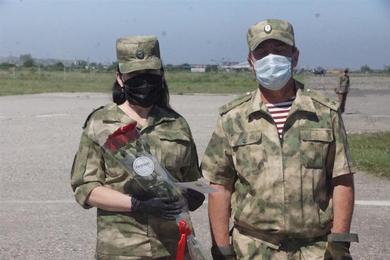 В ОГВ(с) поздравили военнослужащих авиационной группировки с окончанием служебной командировки