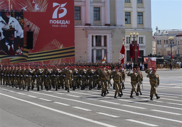 Росгвардейцы Северо-Западного округа приняли участие в параде Победы в Северной столице 