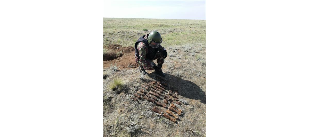      В Калмыкии сотрудники Росгвардии обследовали снаряды времен Великой Отечественной войны.