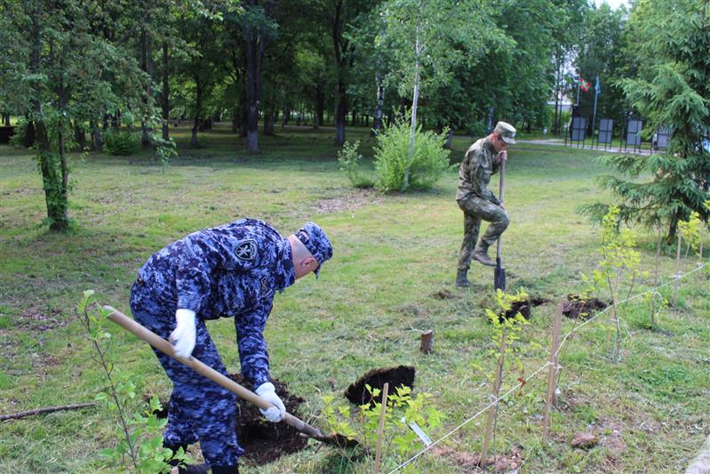 Вологодские росгвардейцы приняли участие во всероссийской акции «Сад памяти»
