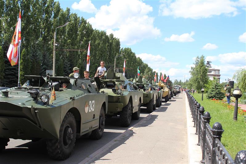 Город воинской славы - Курск встретил участников бронепробега «Дорога Мужества» (фото, видео)