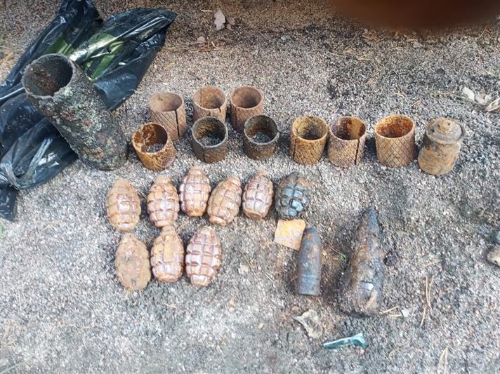   Взрывотехники ОМОН обследовали боеприпасы времён войны, обнаруженные в лесном массиве в Ленинградской области