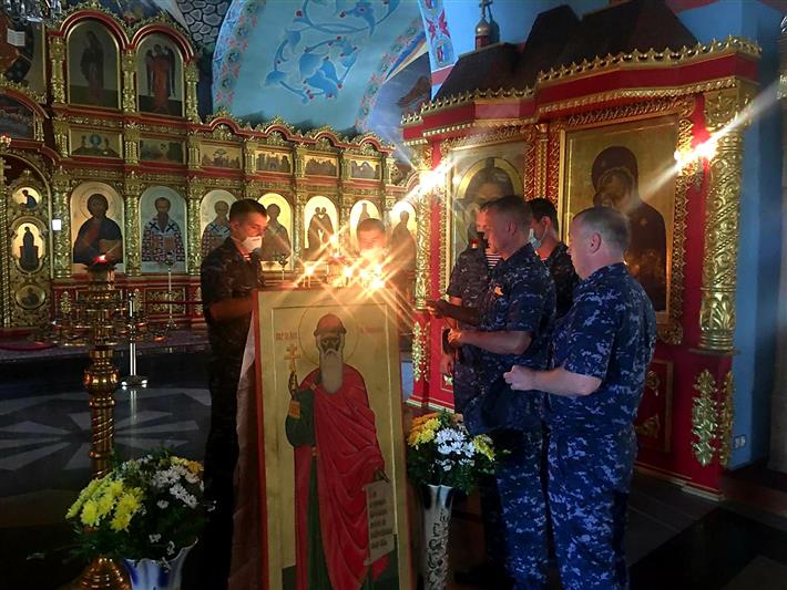 Православные росгвардейцы из Астрахани почтили память Святого князя Владимира – Крестителя Руси