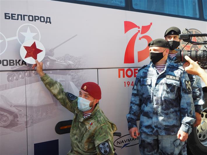 В Белгородской области финишировал бронепробег "Дорога мужества", в котором приняли участие росгвардейцы