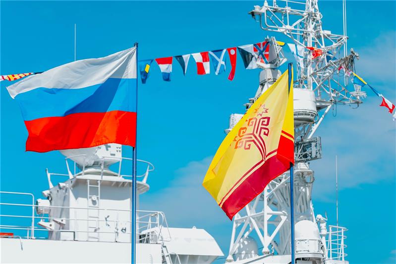 Оркестр Управления Росгвардии по Чувашской Республике принял участие во встрече сторожевого корабля «Чебоксары»
