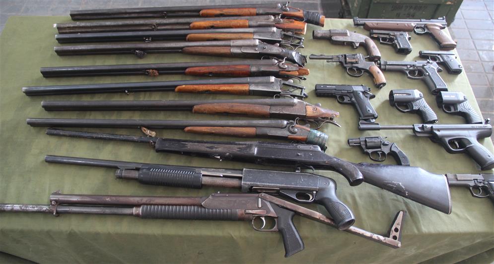 В Чеченской Республике военнослужащие Росгвардии уничтожили очередную партию добровольно сданного и изъятого оружия