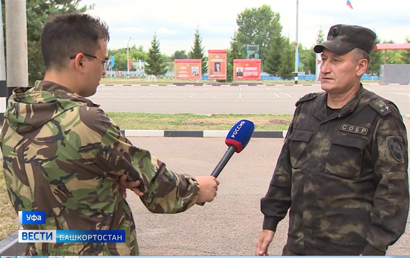 В преддверии юбилея Приволжского округа Росгвардии журналистов ГТРК «Башкортостан» пригласил в гости республиканский СОБР