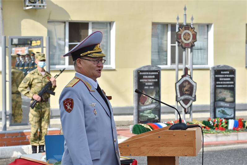 В омской воинской части Росгвардии открыт мемориал погибшим защитникам Отечества 
