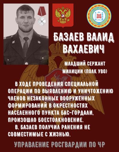 В Управлении Росгвардии по Чеченской Республике увековечена память о погибшем сотруднике