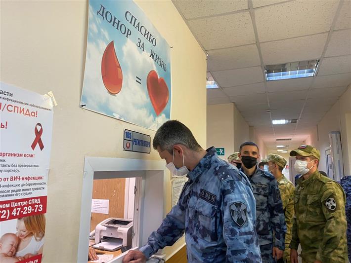 Тульские росгвардейцы приняли участие в донорской акции «Суббота донора»