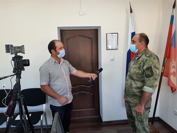 Журналисты ГТРК «Карачаево-Черкесия» сняли сюжет о специалистах по работе с личным составом Росгвардии